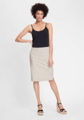 Women's Linen Blend Pull-On Skirt