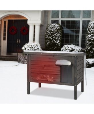 Outdoor Insulated Cat House with All-Round Foam Insulated for Winter