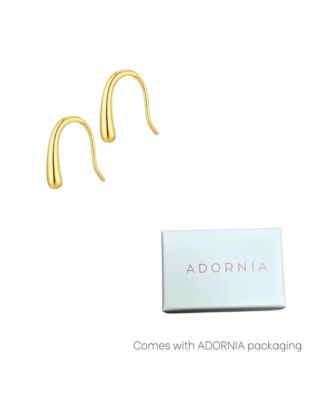 14k Gold Vermeil .925 Sterling Silver Teardrop Wire Earrings