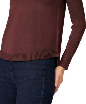 Women's Petite Boat Neck Long-Sleeve Sweater