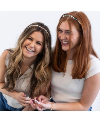 Wavy Oyster Pearl Headband - Grey