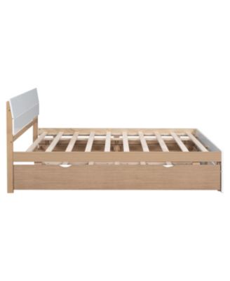 Streamdale Modern Full Bed Frame with Trundle and Drawers