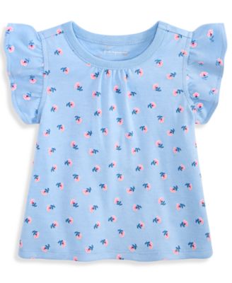First Impressions - Baby Girls Short-Sleeve Pretty Ditsy-Floral-Print T-Shirt