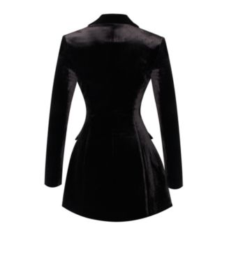 Women's Calista Black Velvet Blazer Mini Dress