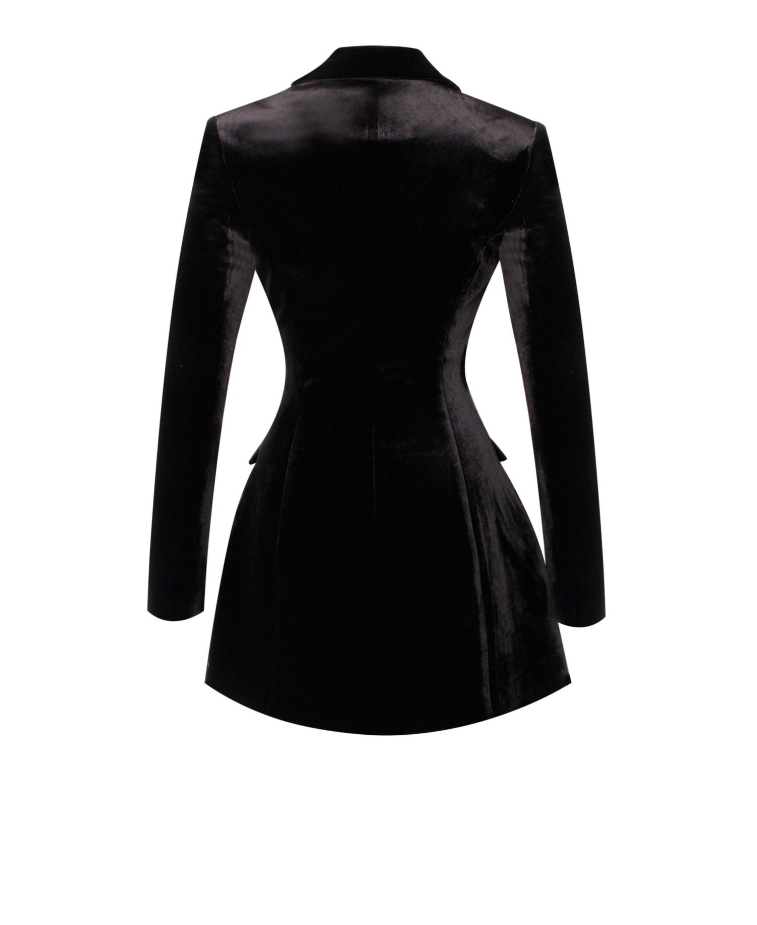 Women's Calista Black Velvet Blazer Mini Dress