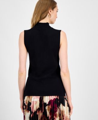 Women's Sleeveless Mock-Neck Sweater