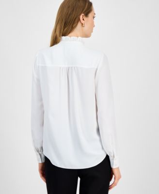 Women's Ruffled Long-Sleeve Blouse