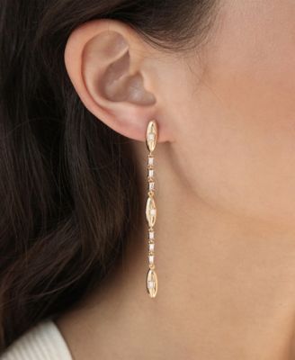 ETTIKA Oval Dome Linear Earrings