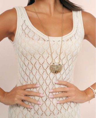 Scallop Crystal Necklace