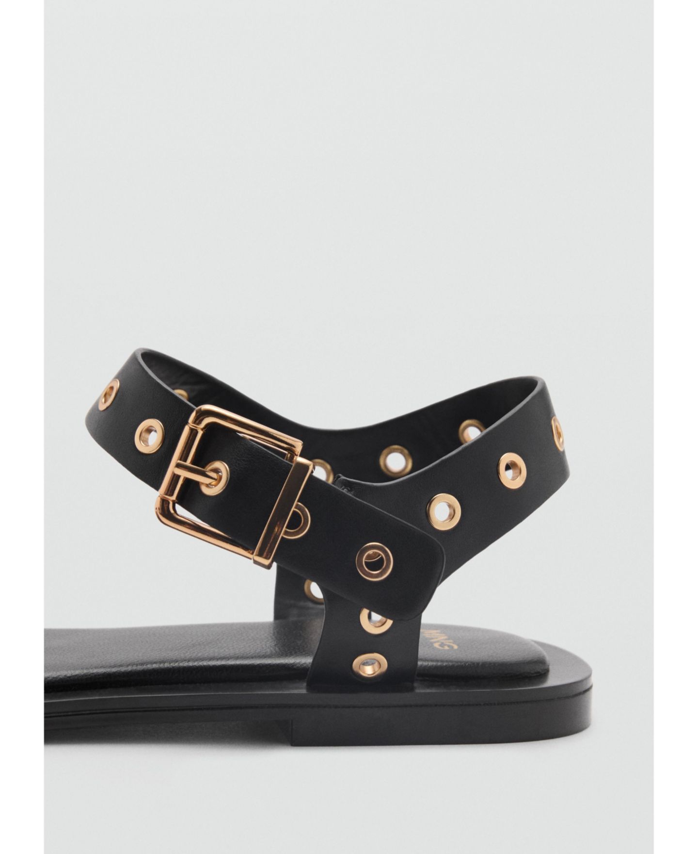 Женские сандалии Mango Die-Cut Straps, цвет: Чёрный — фото 2