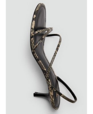 Women's Animal Print Strap Heel Sandals