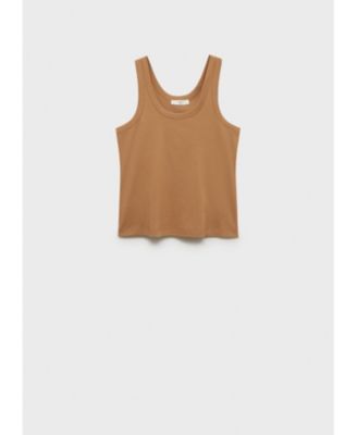 MANGO - Women's Cotton Strap Top