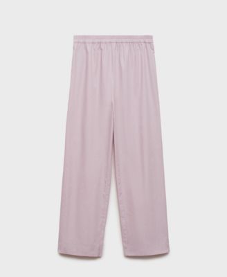 MANGO - Women's Garment Washed Cotton Pants