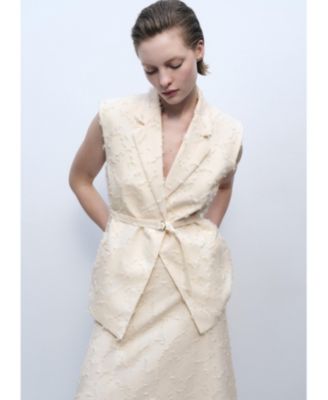 MANGO - Women's Belt Texture Vest