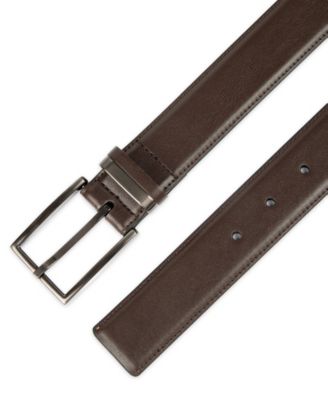 Men's Burnished Edge and Metal Loop Dress Belt