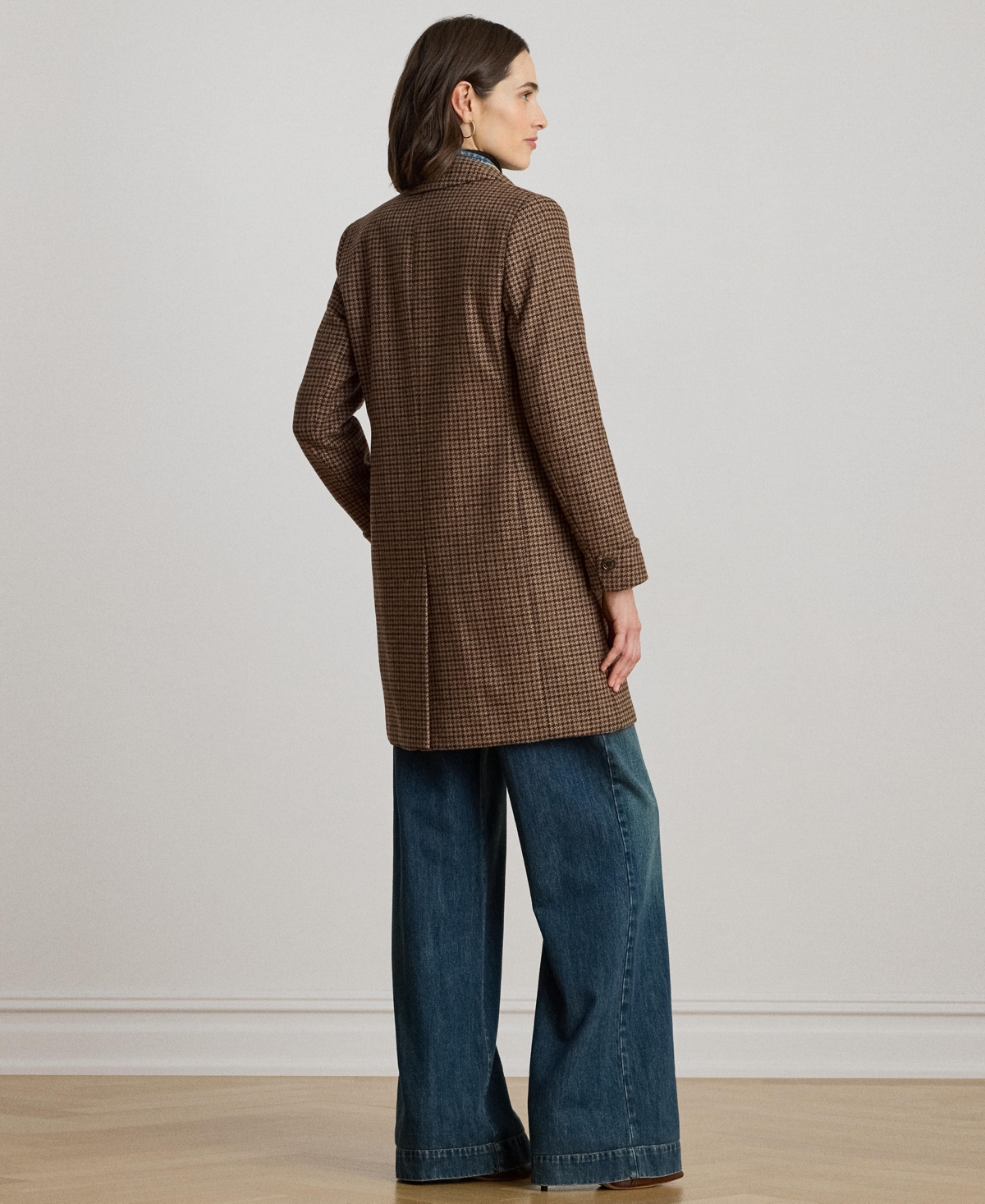 Ralph Lauren Petite Notched-collar Walker Coat In Brown