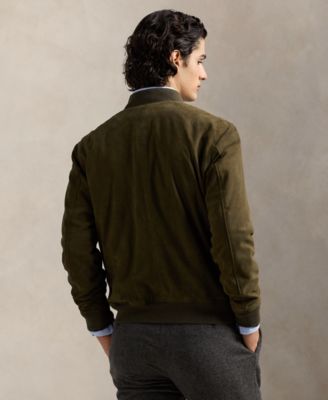 Men's Suede Bomber Jacket