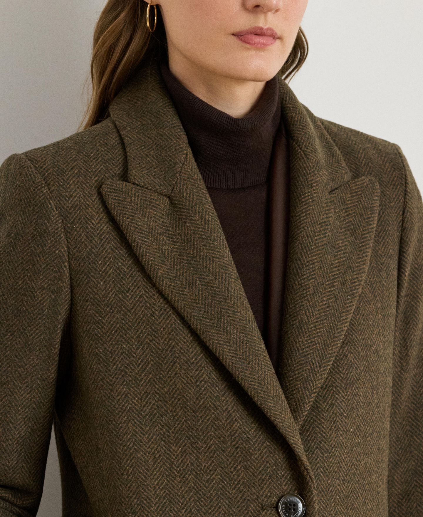 Женское пальто Lauren Ralph Lauren Wool-Blend Walker, цвет: Коричневый — фото 3