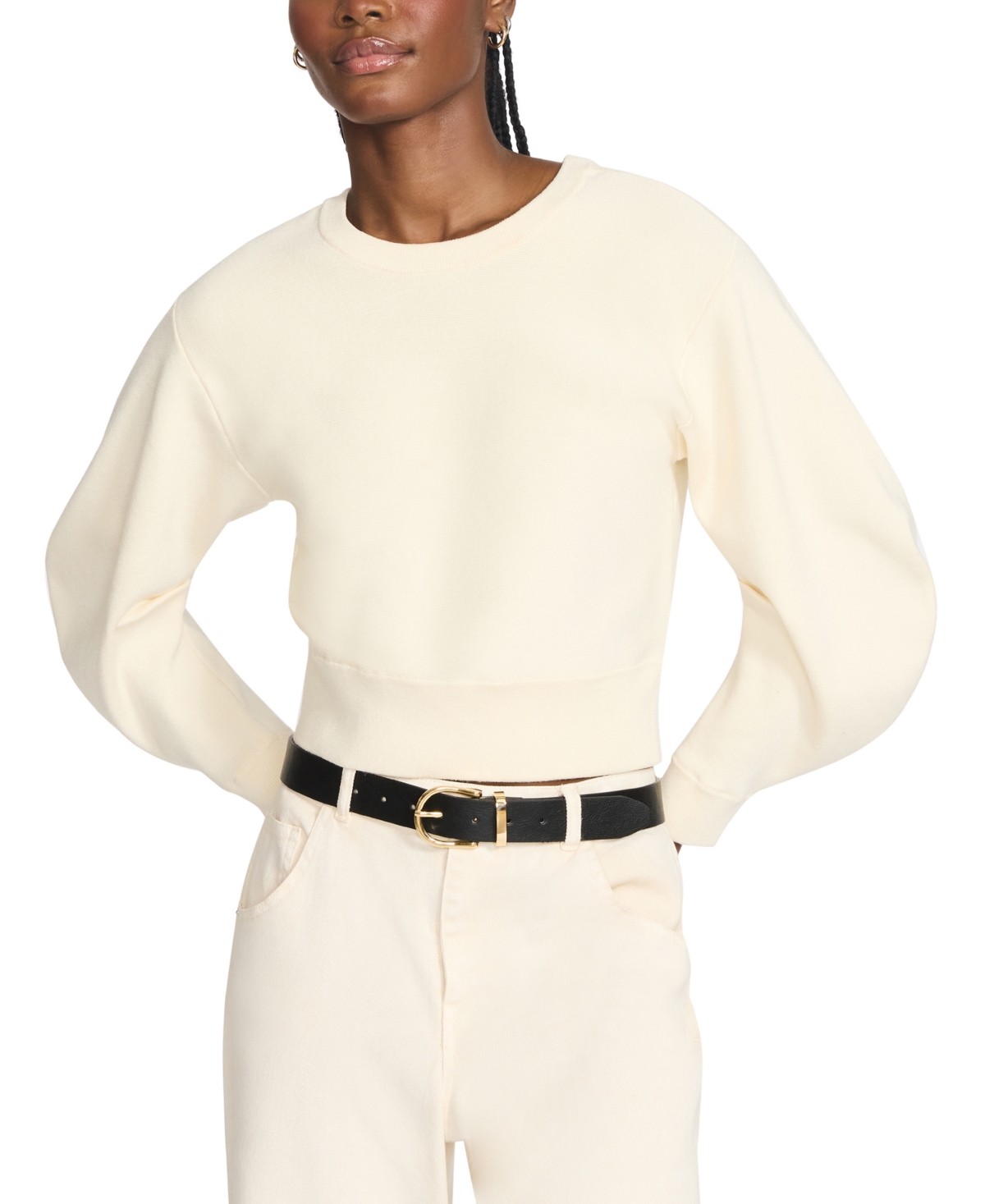 Steve Madden 1-3/10" Faux-leather Belt, Set Of 2 In Gold