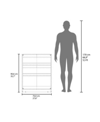 Oatman Shoe Rack with Open Storage, Wengue