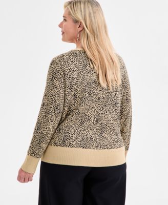 Plus Size V-Neck Button-Front Cardigan, Macy's Exclusive