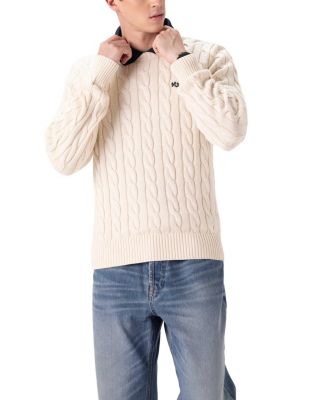 Men's Crew Neck Cable Knit Sweater