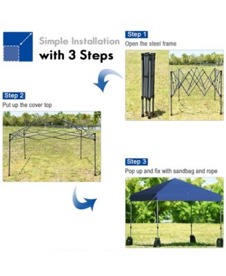 8x8 FT Pop up Canopy Tent Shelter Wheeled Carry Bag 4 Canopy Sand Bag