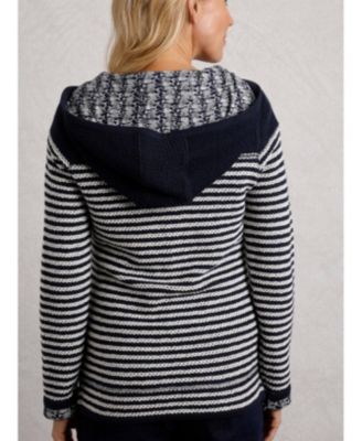 Women's Bianca Full Zip Stripe Macaroni Hoodie