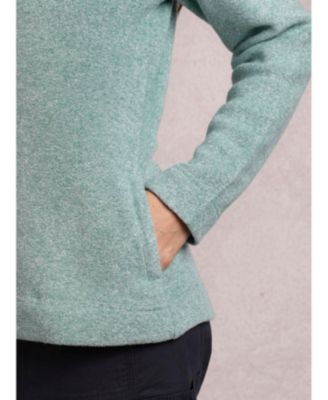 Women's Alisa 1/4 Zip Snow Marl Fleece Hoodie