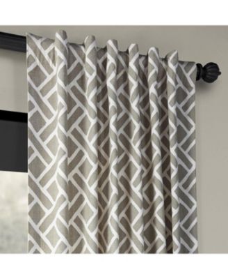 Geometric Printed Cotton Room Darkening Curtain