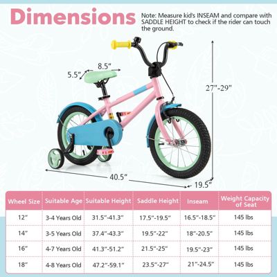 Kids Bicycle with Adjustable Handlebar and Seat for Comfort and Growth