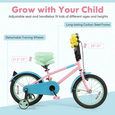 Kids Bicycle with Adjustable Handlebar and Seat for Comfort and Growth