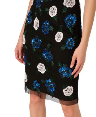 Women's Beaded Off-The-Shoulder Sheath Dress