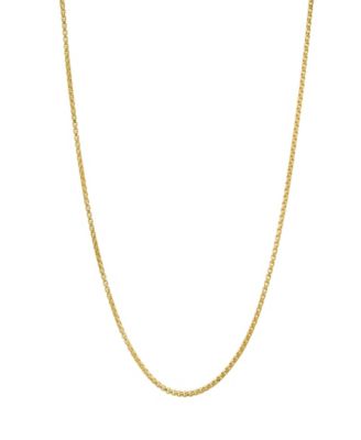 Unisex 14K Gold Plated Box Chain Necklace