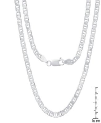 Unisex Sterling Silver Mariner Superflat Necklace