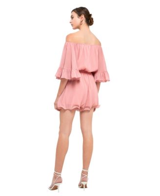 Women's Ruffled Sleeve Romper