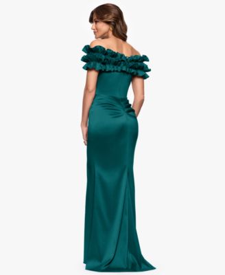 Women's Ruffled Off-The-Shoulder Long Dress