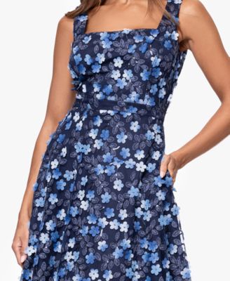 Women's Printed Square-Neck Sleeveless Dress