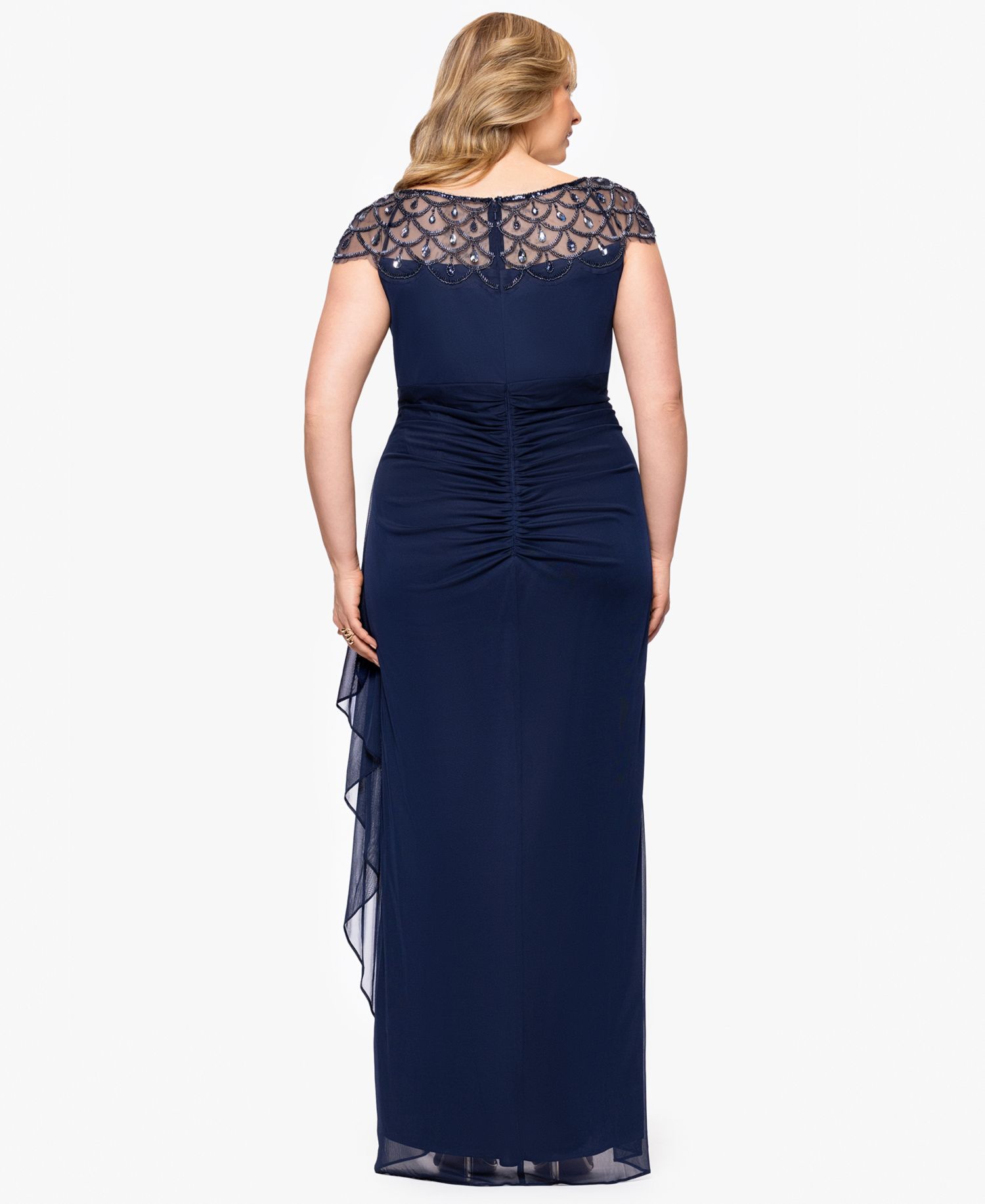 Petite Boat-Neck Long Sheath Dress