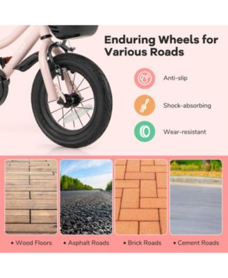 Kids Bike with Basket and Adjustable Handlebar for 3-4 Years Old