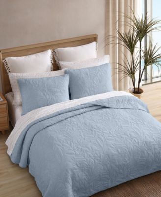 Solid Costa Sera Cotton Reversible Quilt, Twin