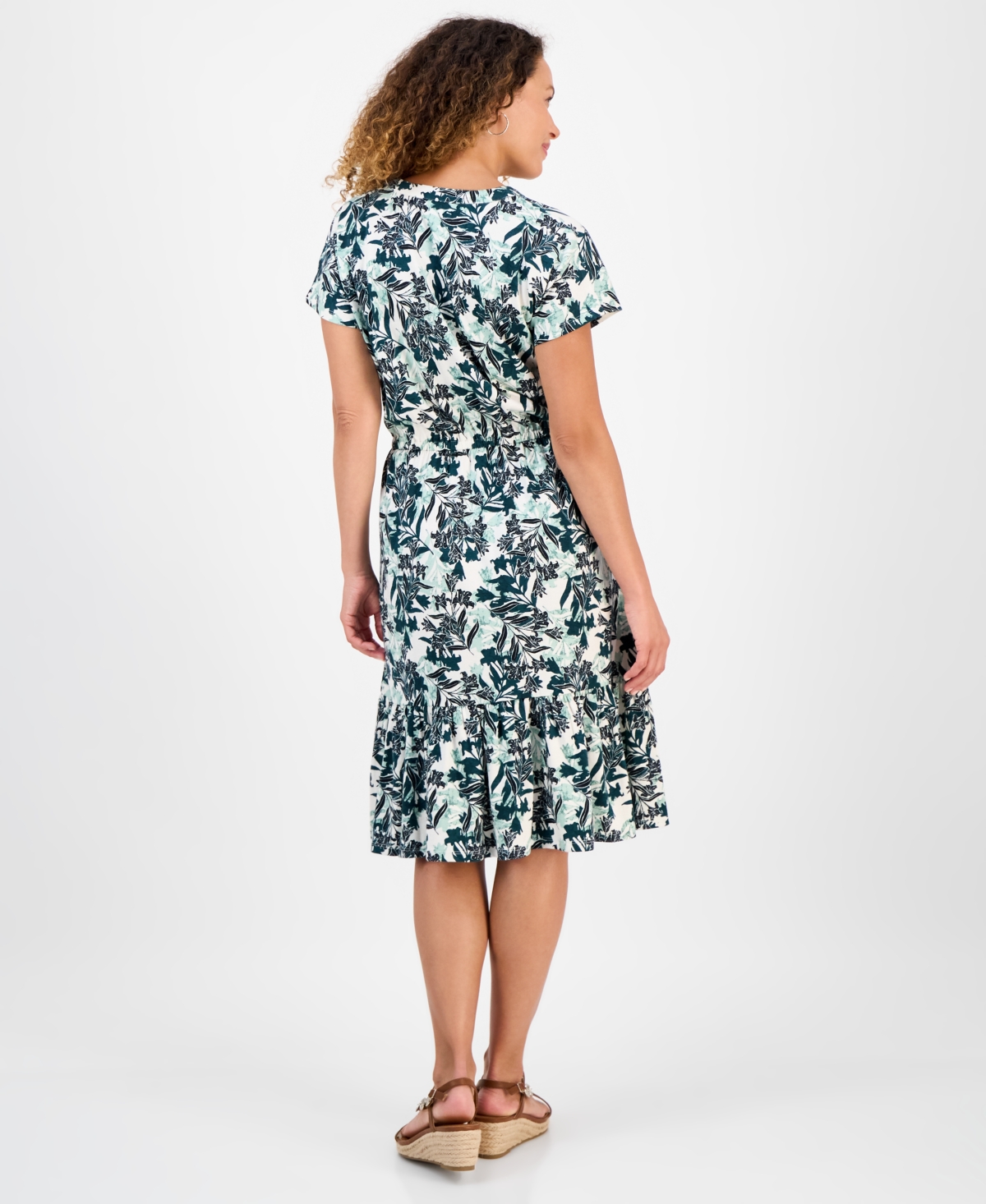 Style & Co Petite Floral-print Midi Dress, Exclusively At Macy's In Multi