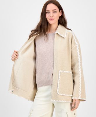 Women's Short Collared Zip Coat