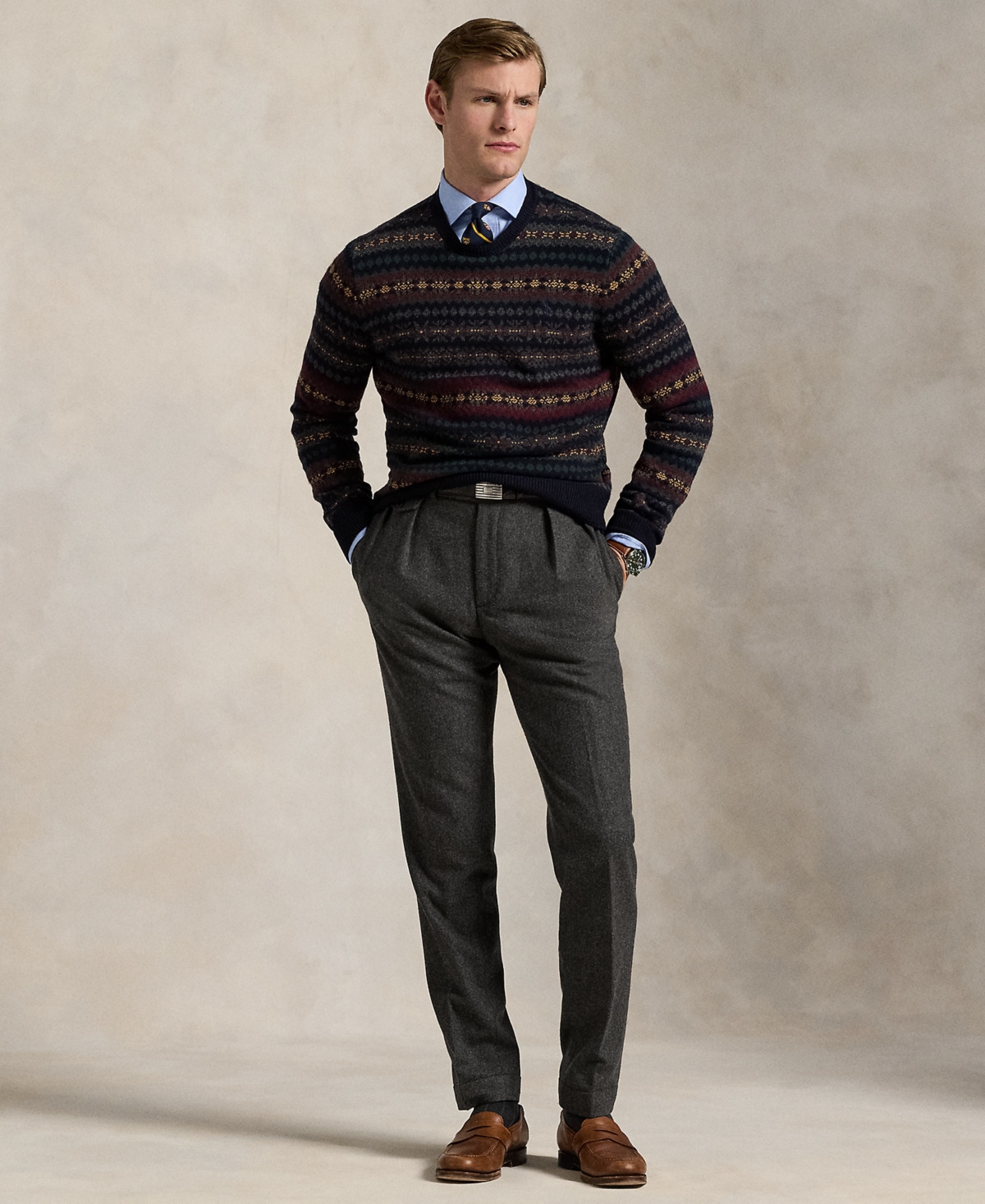 Polo Ralph Lauren Striped Pattern Sweater In Multi