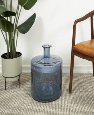 Glass 18" Bottleneck Modern Vase