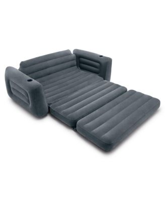 Queen Size Inflatable Pull-Out Sofa Bed Sleep Away Futon Couch, Dark Gray