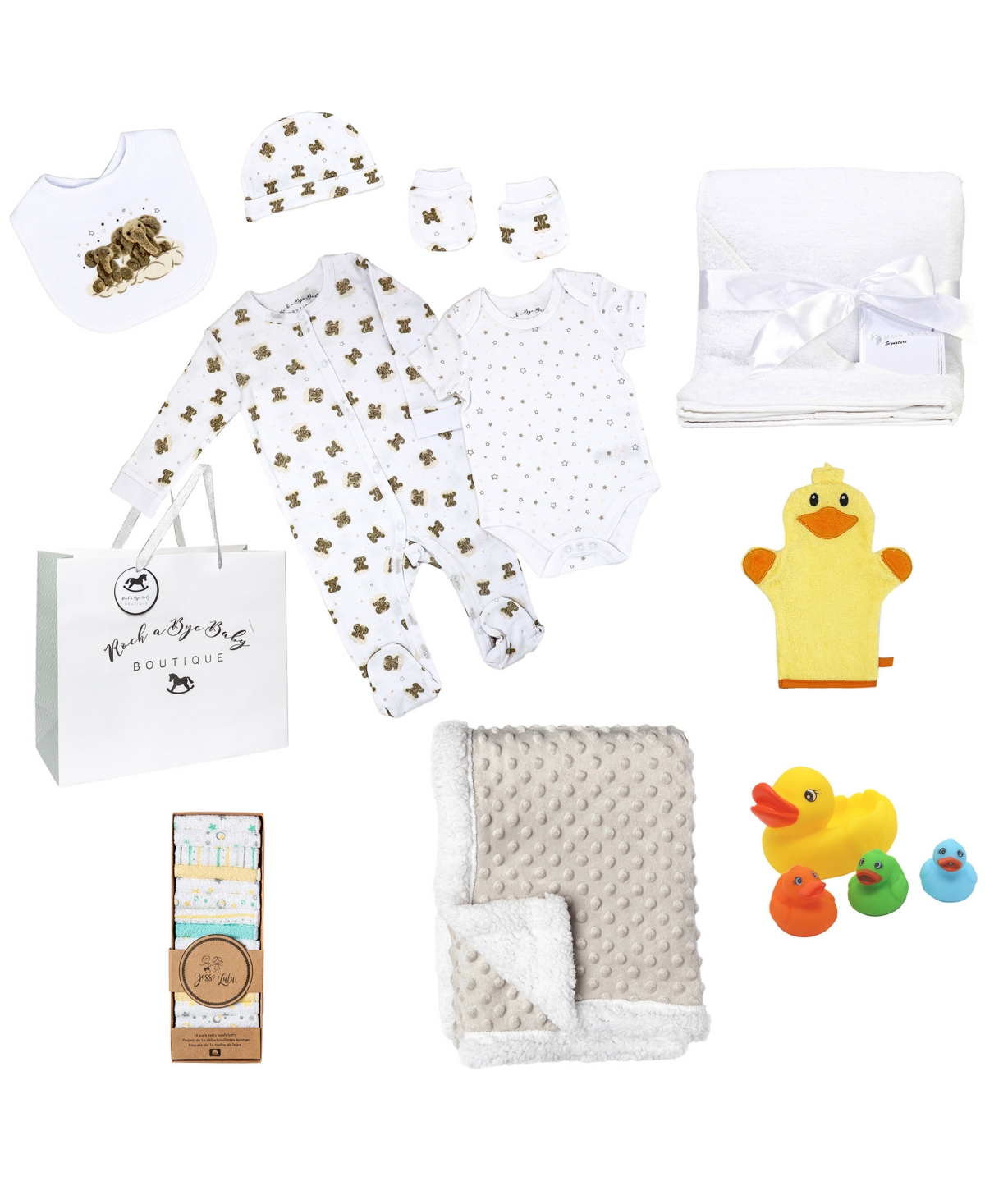 3 Stories Trading Baby Boys And Baby Girls 28-piece Essentials Shower Gift Bundle Set
