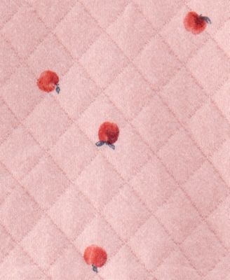 Baby Girls Apple-Print Doubleknit Top & Pants, 2 Piece Set