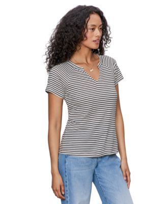 Women's Notch-Neck Short-Sleeve T-Shirt 