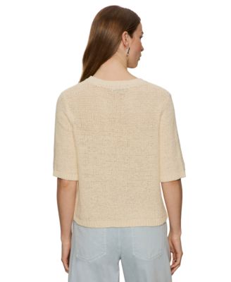 Women's Tape Yarn Crewneck Short-Sleeve T-Shirt 